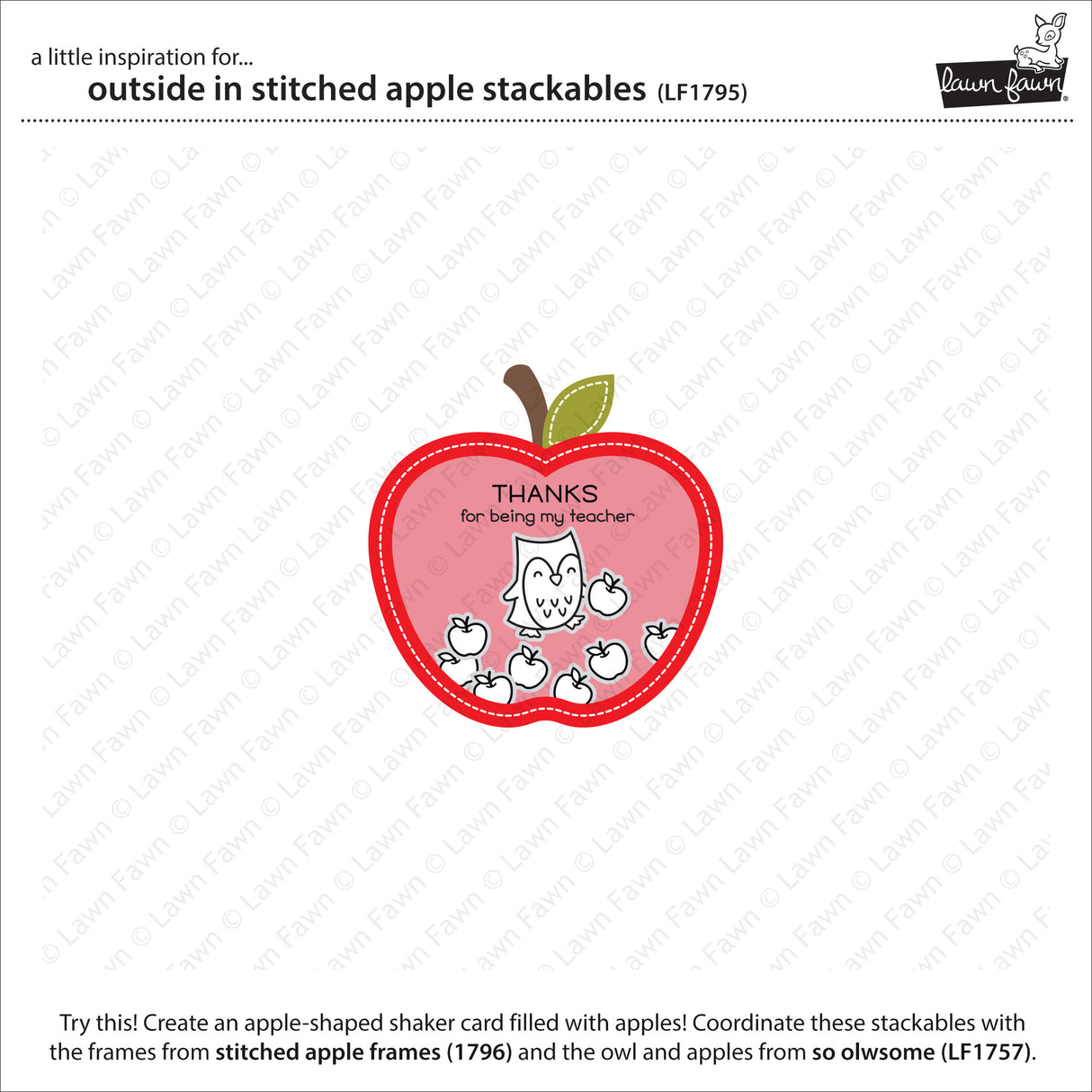 outside in stitched apple stackables