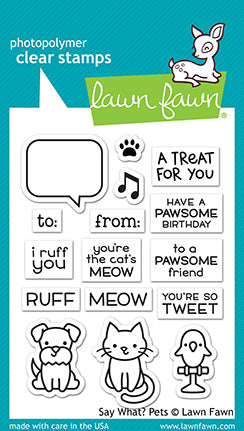 Lawn Fawn - Clear Stamps - Pawsome Birthday
