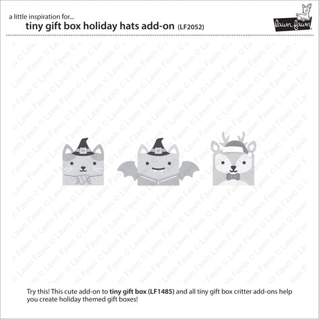 tiny gift box holiday hats add-on