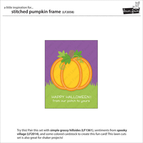 stitched pumpkin frame