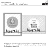 happy heart day line border