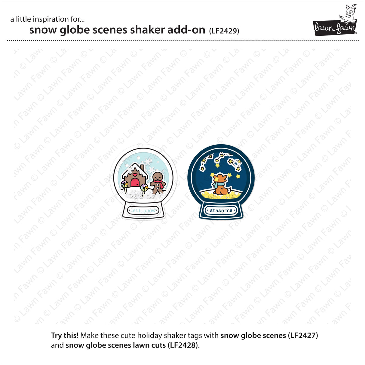 snow globe scenes shaker add-on