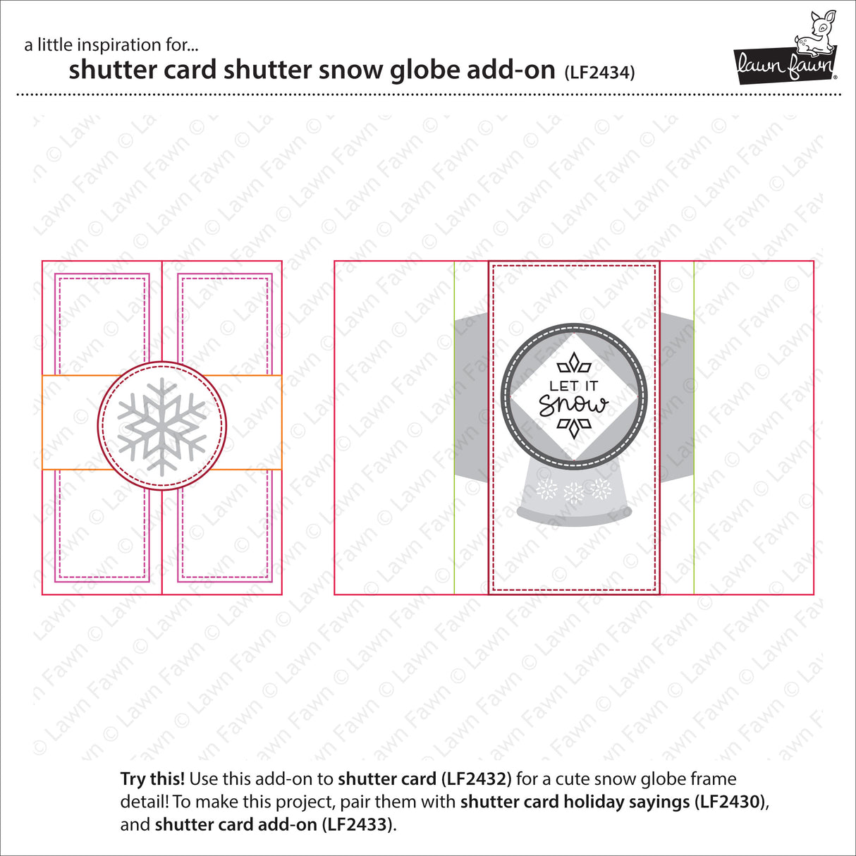 shutter card snow globe add-on