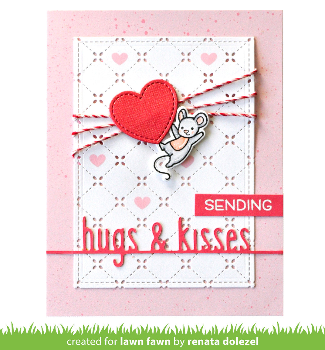 hugs and kisses line border