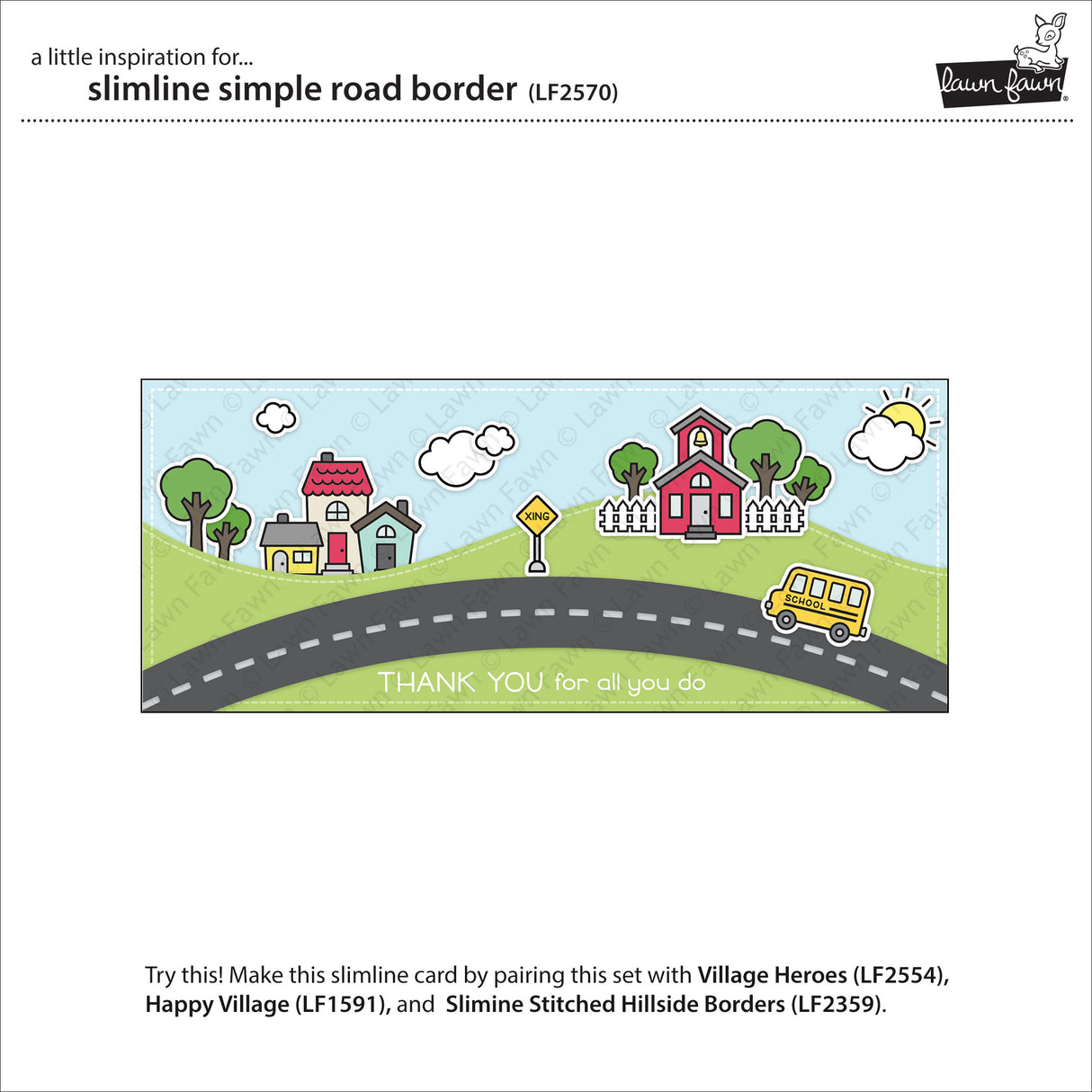 slimline simple road border