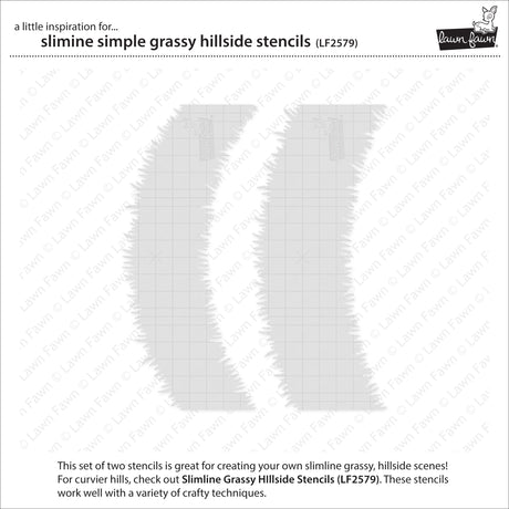 slimline simple grassy hillside stencils