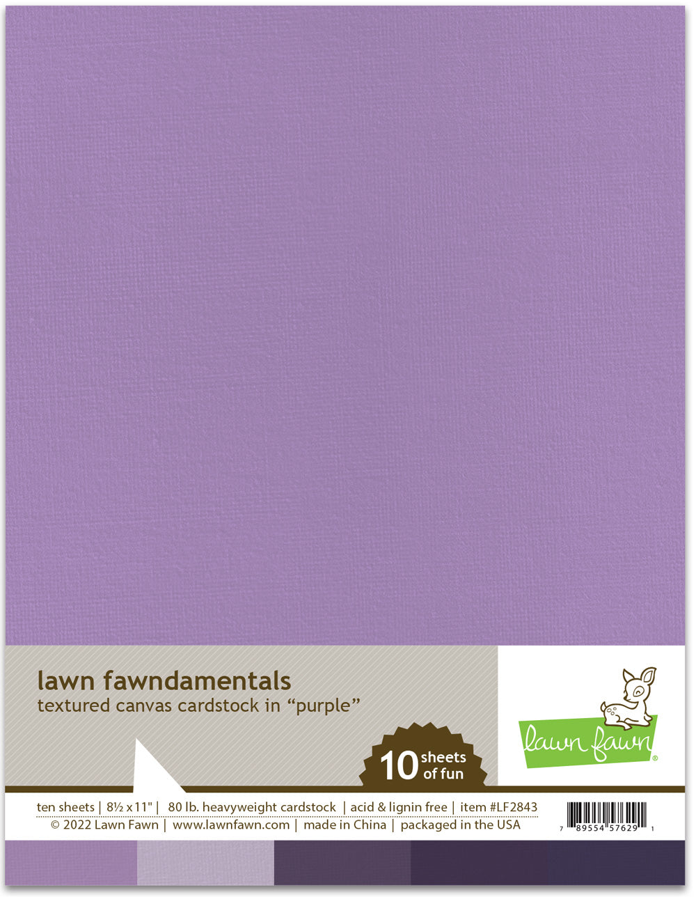 textured canvas cardstock - purple | Lawn Fawn