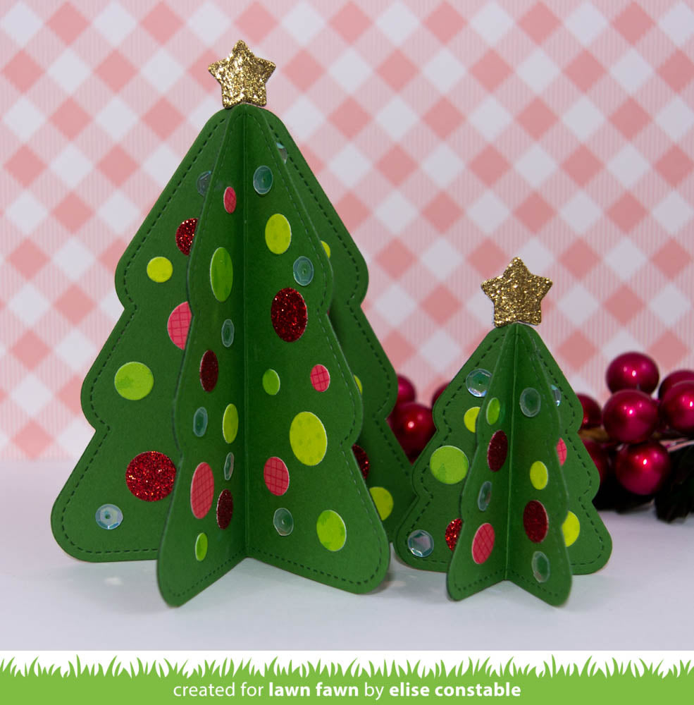 outside in stitched christmas tree stackables