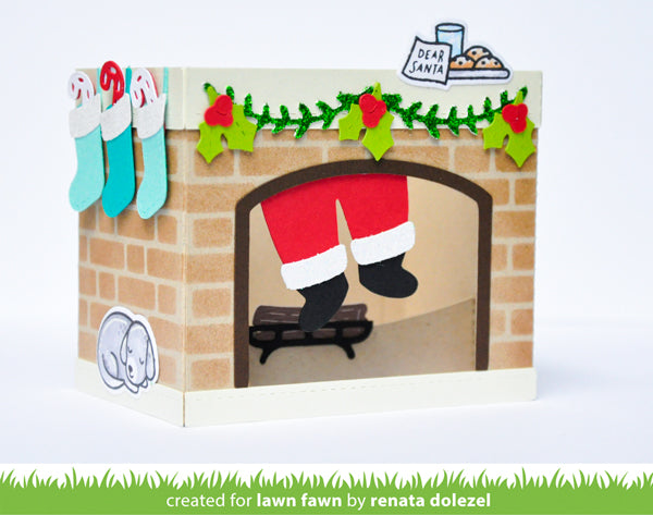 shadow box card fireplace add-on