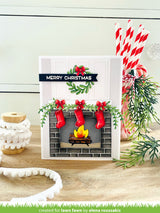 shadow box card fireplace add-on