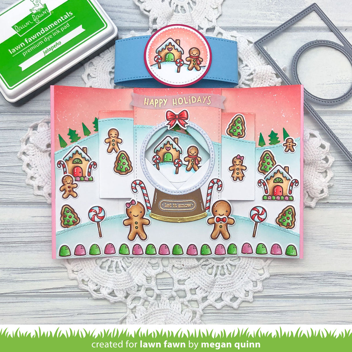 shutter card snow globe add-on