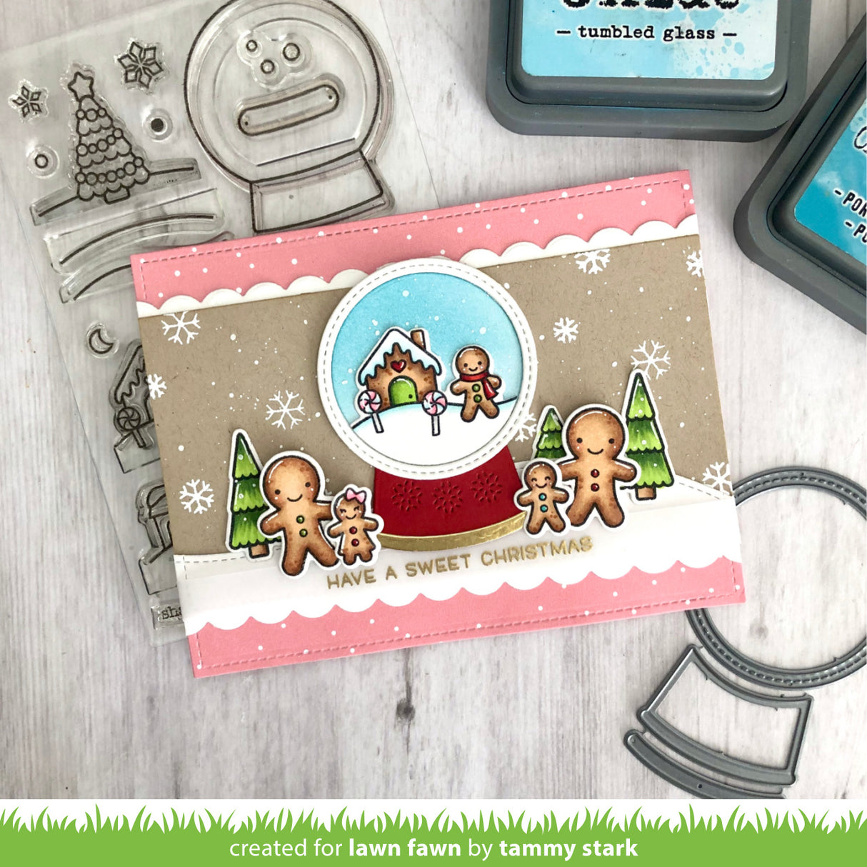 shutter card snow globe add-on