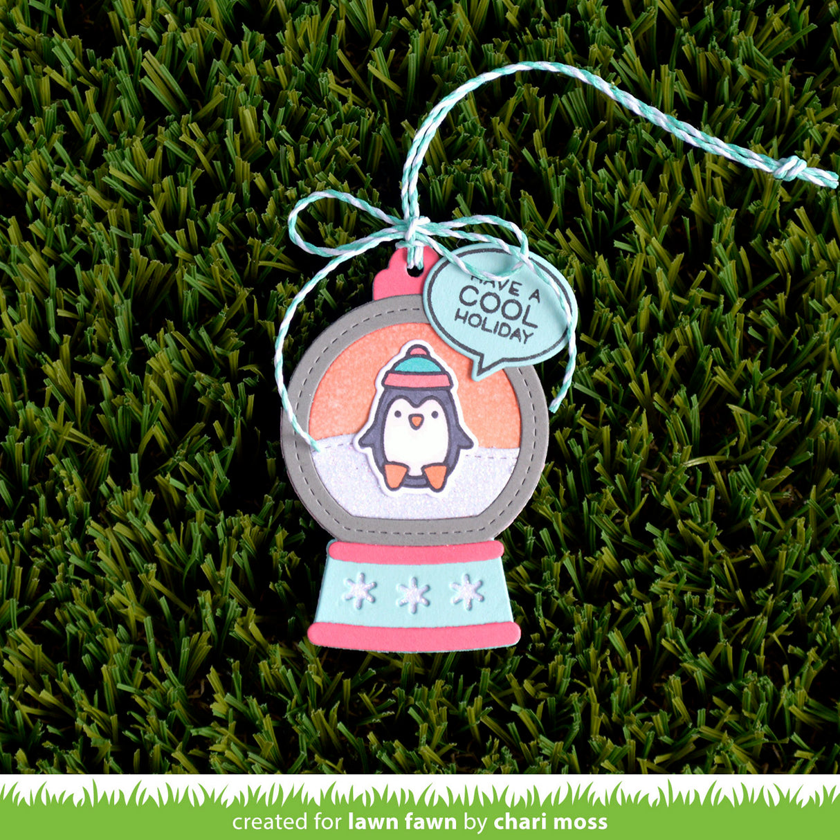 snow globe gift tag