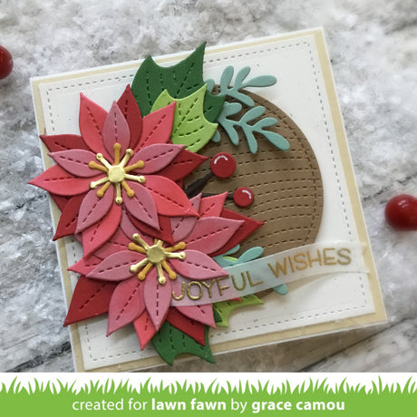 stitched poinsettia